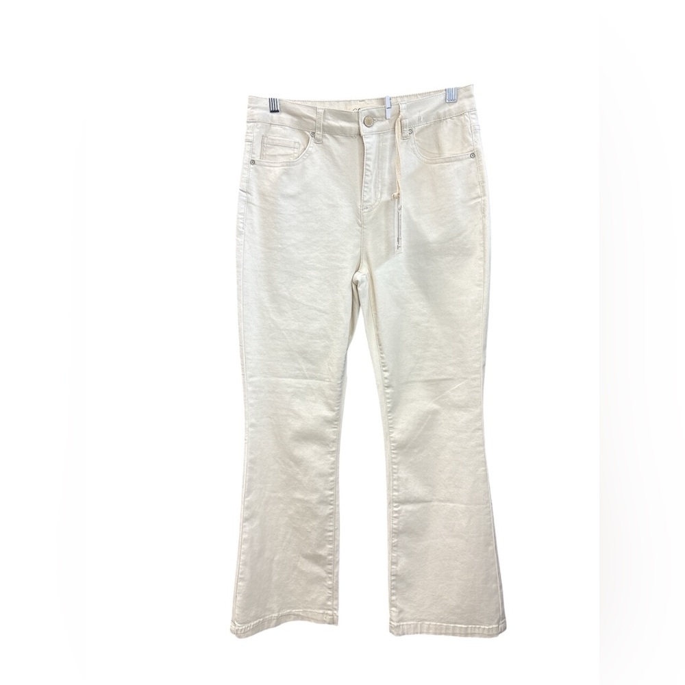 #381 NWT Charlie B Collection Bootcut Stretch Twill Pants Natural Size 8 - Picture 8 of 12